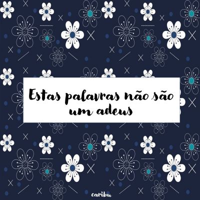 Estas palavras não são um adeus